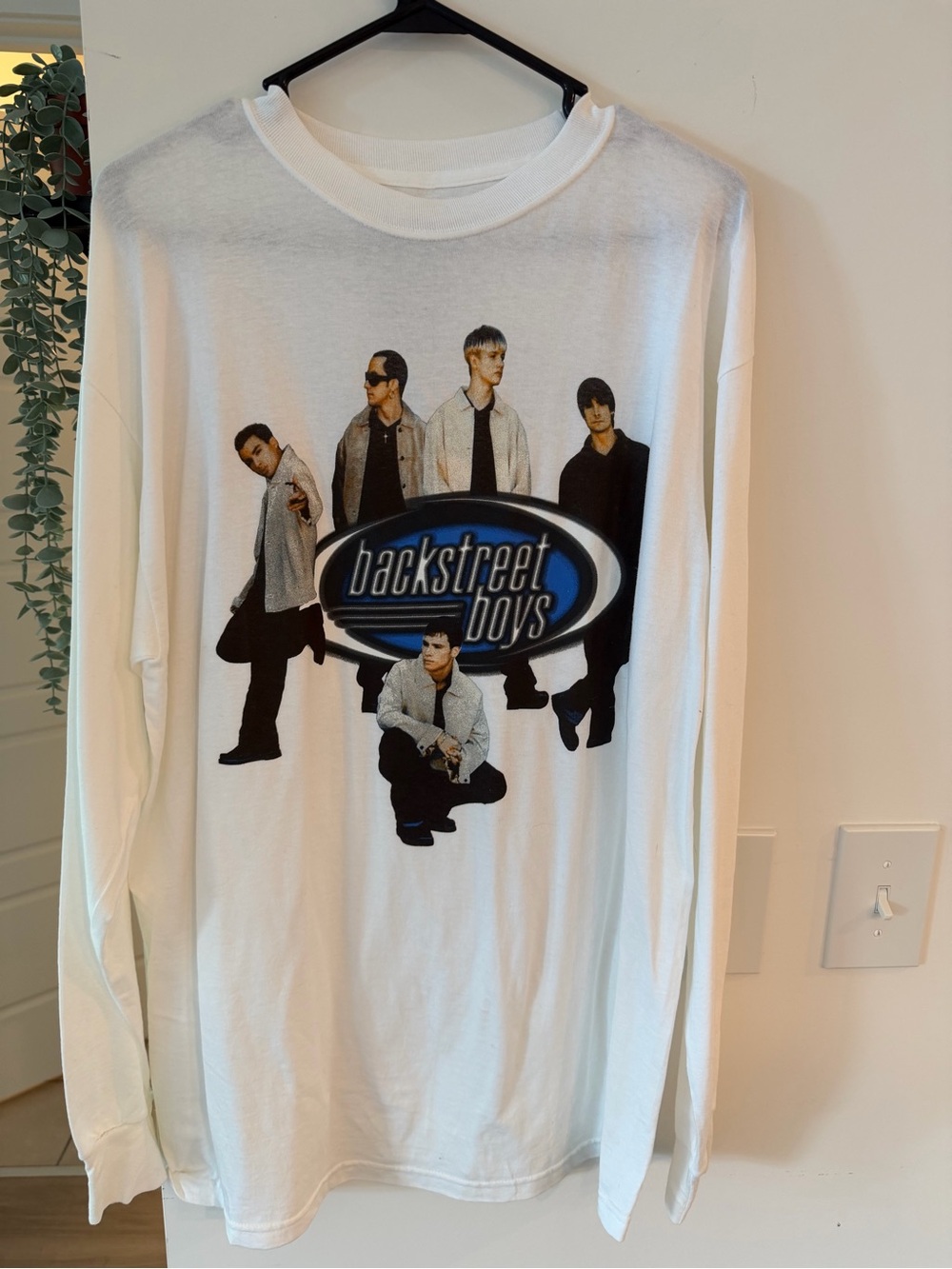 Backstreet Boys 2022 World Tour Long Sleeve Graphic Tee White Size L